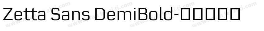 Zetta Sans DemiBold字体转换